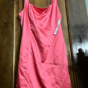 New With Tags AQUA at Bloomingdales Satiny Pink Bodycon Party Dress